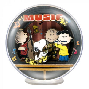MAQUETA CON MOVIMIENTO DIORAMA 3D SNOOPY MUSIC - PUREMIND Colección SNOOPY