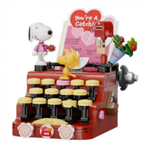 MAQUETA DE CONSTRUCCION SNOOPY MAQUINA DE ESCRIBIR LOVE - PANTASY Colección SNOOPY RETRO TIME SERIES