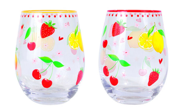 SET 2 VASOS 500 ML FRUIT MANIA + CAJA REGALO - EASY LIFE Colección FRUIT MANIA