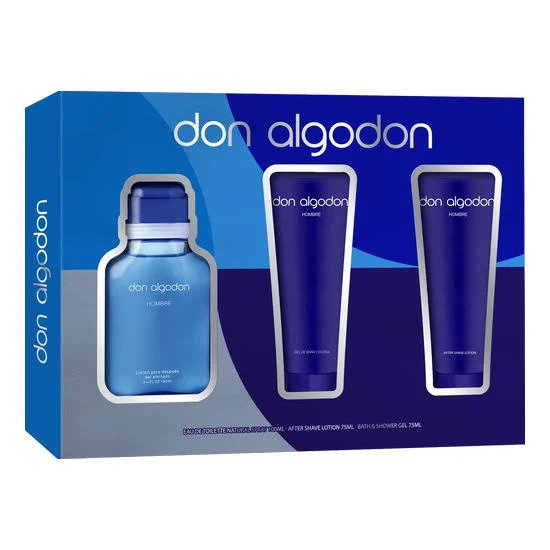 ESTUCHE COLONIA +AFTER SHAVE+GEL DUCHA DON ALGODON HOMBRE - DON ALGODON Colección PACK HOMBRE