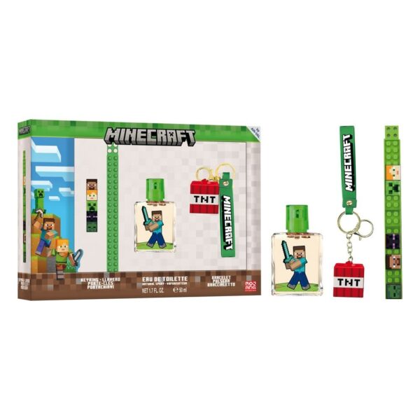 SET COLONIA 50ML + PULSERA CHARMS + LLAVERO MINECRAFT - AIRVAL INTERNATIONAL S,A, Colección CAMPAÑA NAVIDAD