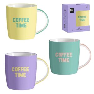TAZA 350ML COLOR COFFEE TIME SURTIDAS - DCASA Colección NEON BASICS