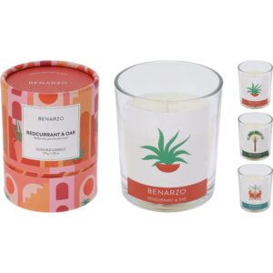 VELA EN VASO DE CRISTAL CHIC 9X11CM SURTIDAS EN CAJA REGALO - KOOPMAN Colección VELAS DECORATIVAS