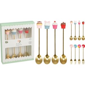SET CUBIERTOS CAKE SURTIDOS CUCHARITAS/TENEDORES - KOOPMAN Colección SERVICIO MESA
