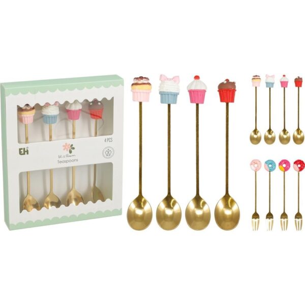 SET CUBIERTOS CAKE SURTIDOS CUCHARITAS/TENEDORES - KOOPMAN Colección SERVICIO MESA