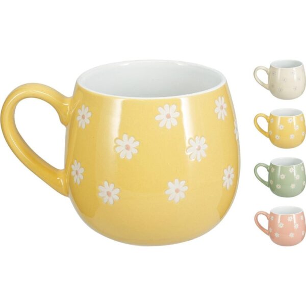 TAZA FLORES SPRING 450ML COLORES SURTIDOS - KOOPMAN Colección HOUSEHOLD PORCELAIN