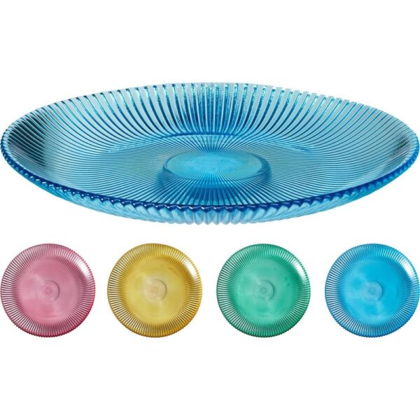 PLATO SUMMER 21CM COLORES SURTIDOS - KOOPMAN Colección HOUSEHOLD GLASS