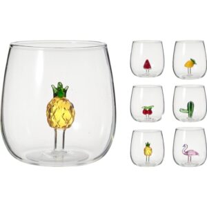 VASO CRISTAL FRUTA INTERIOR DECORATIVA SURTIDOS - KOOPMAN Colección SERVICIO MESA