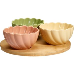 SET DE APERITIVOS 3 PIEZAS CON TABLA DE BABU - KOOPMAN Colección HOUSEHOLD PORCELAIN