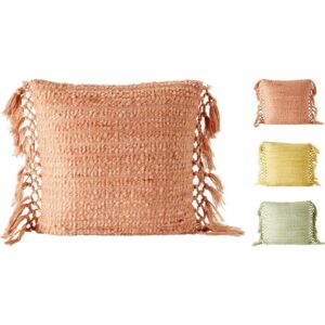 COJIN FLECOS HILO ALGODON 43X43CM COLORES SURTIDOS - KOOPMAN Colección DECORATION