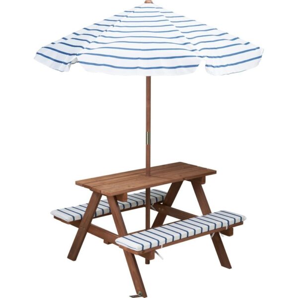 SET DE MESA DE PICNIC PARA NIÑOS CON SOMBRILLA - KOOPMAN Colección GARDEN FURNITURE
