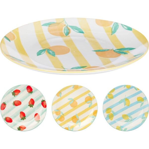 PLATO PORCELANA 27CM LEMON SURTIDOS - KOOPMAN Colección SERVICIO MESA