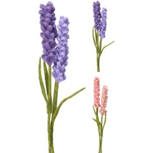 FLOR LAVANDA DECORATIVA FIELTRO 30CM COLORES SURTIDOS - KOOPMAN Colección FLOWERS/PLANTS