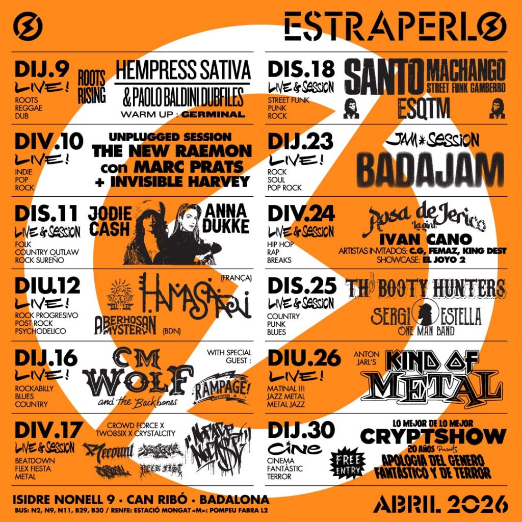 agenda conciertos badalona cryptshow the new raemon badajam sessions kind of metal 