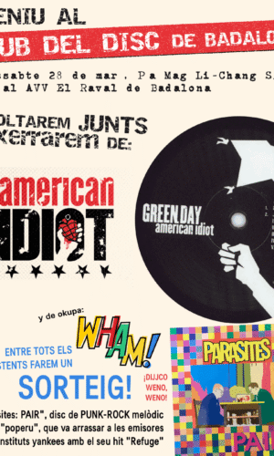 Club del disc de badalona quedada green day sorteo wham disco entrada libre