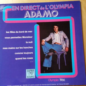 Adamo en direct de l'Olympia 1965 (Delfini, Rauber) - Disco vinilo LP Francia