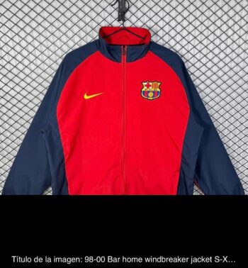 paravientos fcb estilo temporada 98-00 con imitacion diseño clasico nike