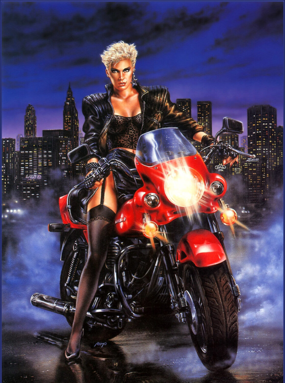 Turbogirl Dynamic Chica Moto L. Royo Micromania 1  – Poster Print A3 Plus Super HD