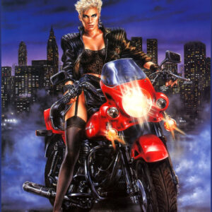 Turbogirl Dynamic Chica Moto L. Royo Micromania 1  – Poster Print A3 Plus Super HD