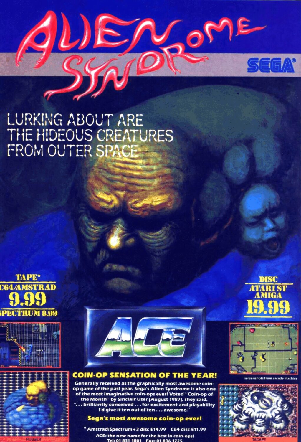 Anuncio videojuego Alien Syndrome inspiracion Giger