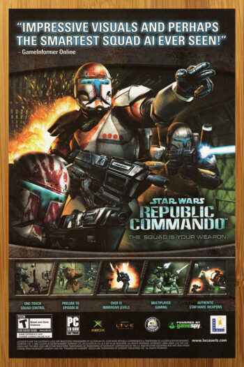 STAR WARS REPUBLIC COMMANDO - Anuncio Marketing Videojuego -  – Poster Print A3 Plus Super HD