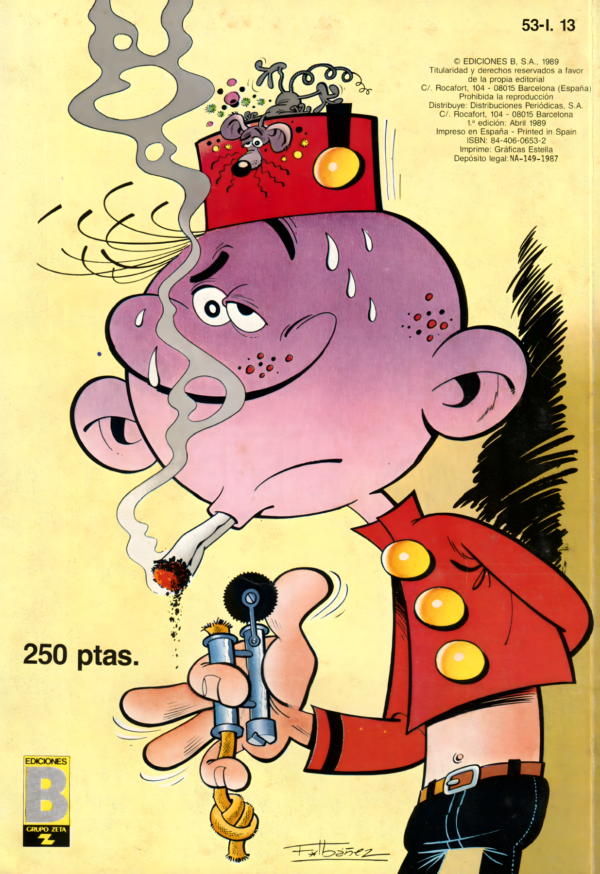 BOTONES SACARINO FUMÁNDOSE UN PORRO  - Poster Print A3+