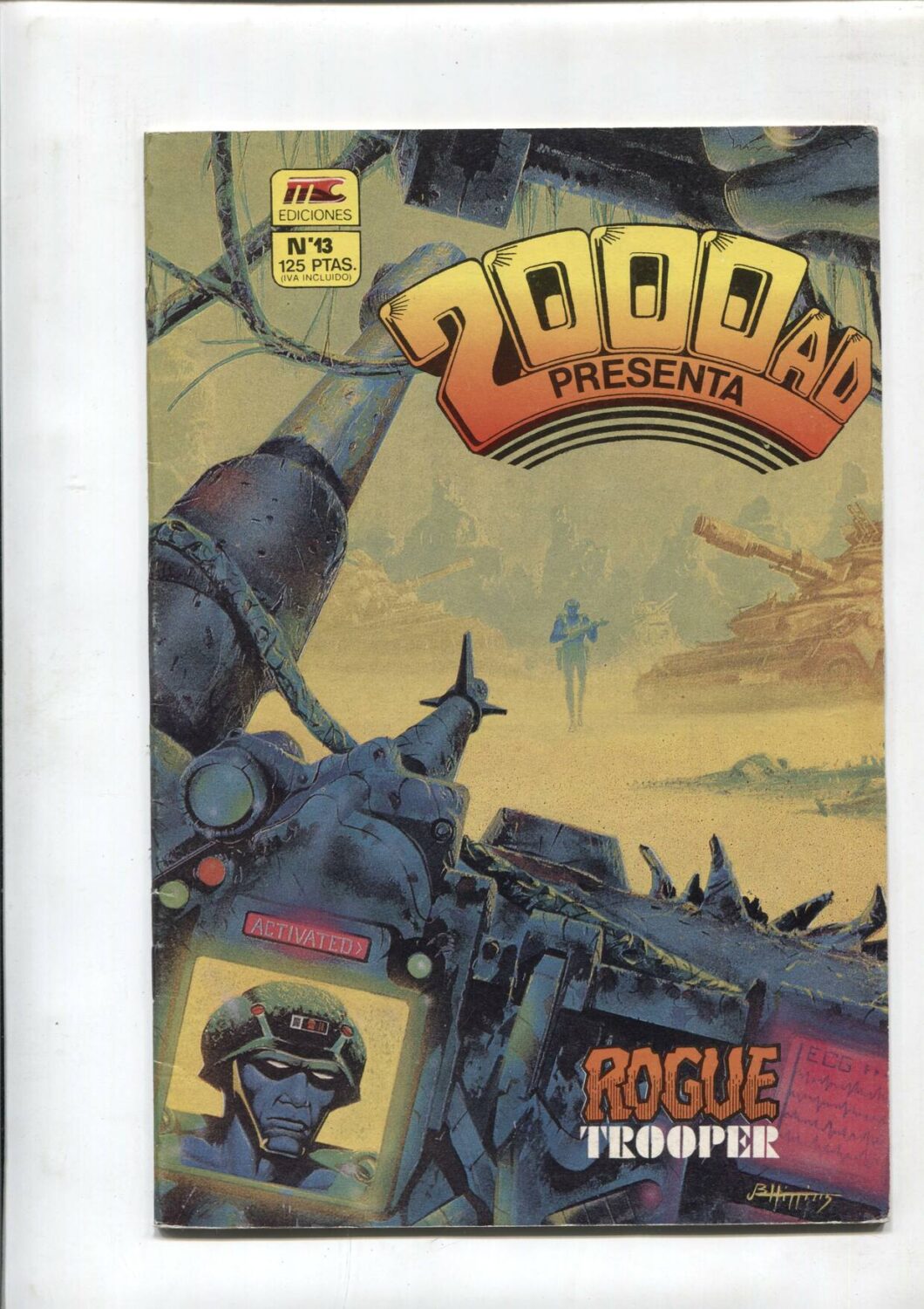 2000 AD numero 13_ Rogue Trooper (procede de retapado) de Varios_ Bueno Tapa blanda