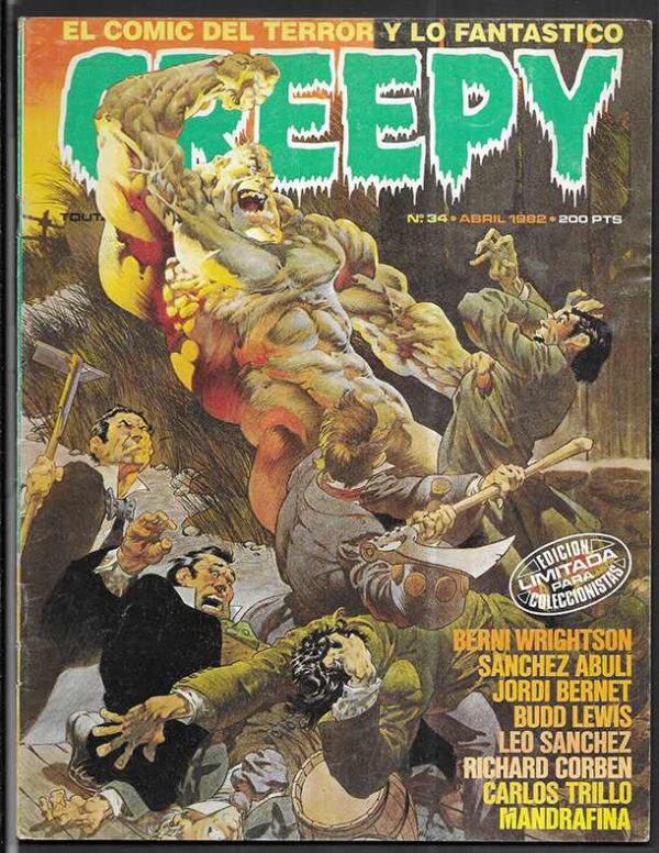 Creepy Revista Comic Terror Vintage numero 34