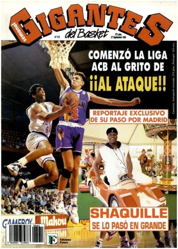 Gigantes del Basket N. 412 – Septiembre 1993 – ACB Shaquille – Revista Vintage Baloncesto