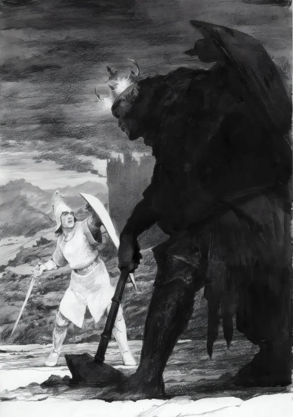 Tolkien Fingolin vs Morgoth Silmarillion Poster A3Plus Super HD